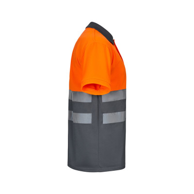 VL CUPID. Polo bicolor bird-eye (160g/m²) de manga curta, em poliéster (100)